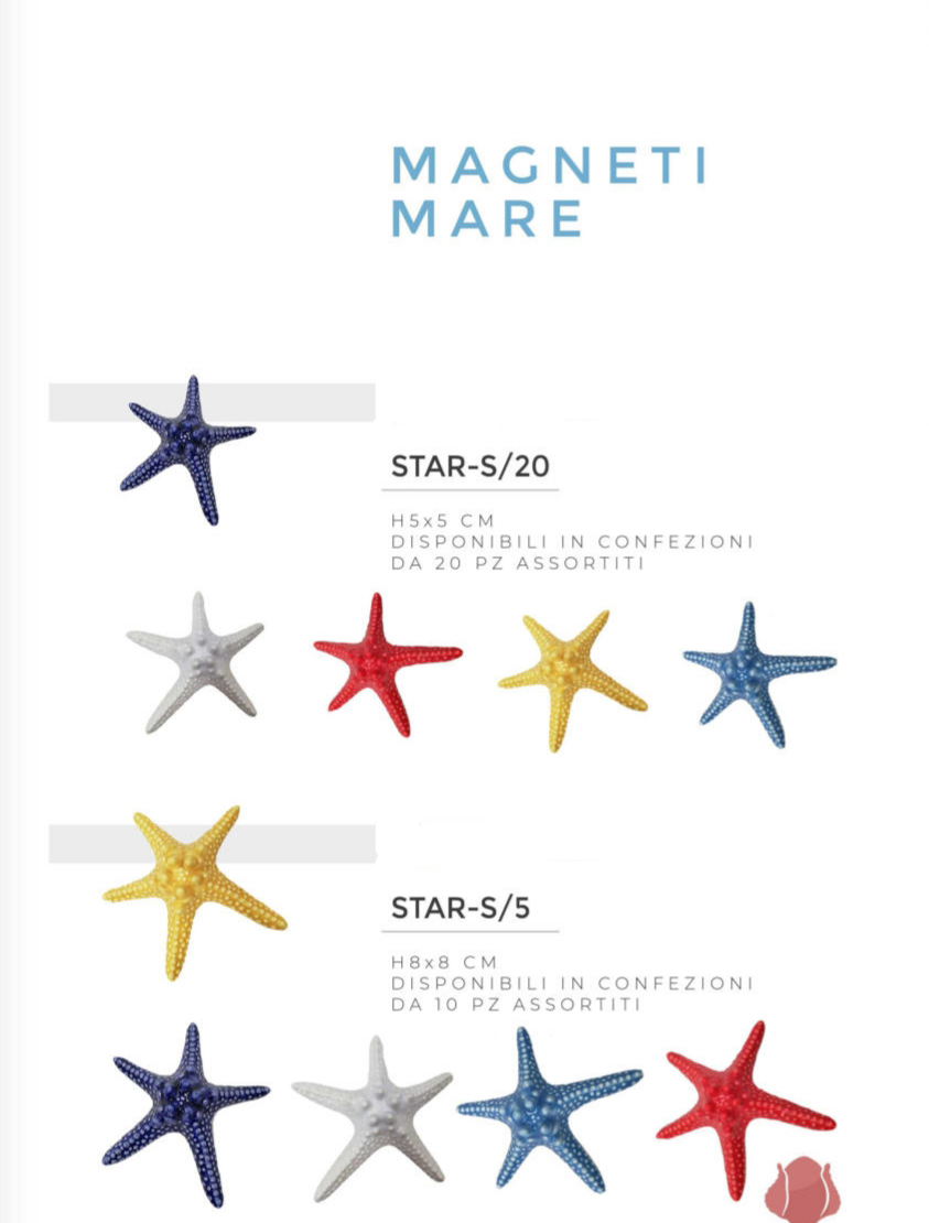 Bomboniera magnete stella marina 8cm